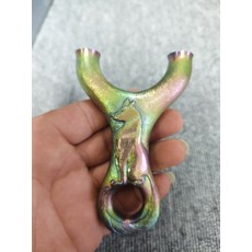 全鈦合金 狐狸雕刻 炫彩烤色, 如圖所示, 1個