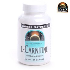 SOURCE NATURALS 左旋肉鹼膠囊 500mg, 60顆, 1罐