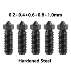 Anycubic Kobra 3 핫 엔드 노즐 0.2 0.4 0.6 0.8 1.0mm Anycubic Kobra 3 콤보 예비 부품 용 경화 강철 황동 노즐, 61)HS-246810