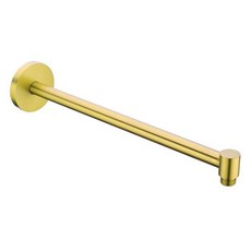 SEABEFORE 샤워 암 40.6cm(16인치) 레인 샤워 헤드 연장 익스텐더 플랜지 및 테프론 테이프 포함 욕실 레인폴 샤워용 두꺼운 스테인리스 스틸로 제작 샴페인, SEABEFORE 샤워 암, 40.6cm(16인치) 레