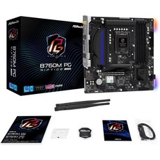 ASRock B760M PG 립타이드 WiFi Micro-ATX 마더보드 141312세대 인텔 지원 DDR5 7200+ OC 6E 2.5G LAN 14+1+1 전원 단계 전면 및, Micro ATX, PG Riptide WiFi