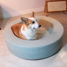 可拆洗寵物圓床 加厚大狗睡墊狗窩貓窩, 1個, 款式七 泰迪絨面料
