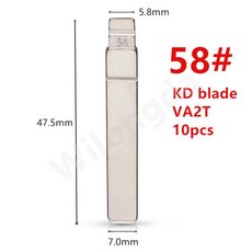 Keydiy KD xhorse VVDI JMD 블레이드 언컷 블랭크 플립 원격 키 푸조 시트로엥 58 # VA2T 10개