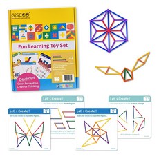 京尼 Giscoo STEAM系列 幾何扣條益智教具組 兒童益智玩具 幾何拼圖 空間思維訓練, 1個