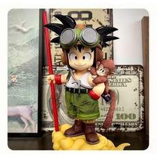 드래곤 볼 피규어 손오공 Q 버전 스탠딩 GK 원숭이 손오공 비행복 트렌디 플레이, 비행복 - 원숭이 손오공 - 16cm