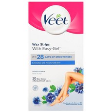 Veet 민감한 피부용 왁스 스트립 x 20, 1개