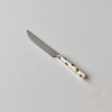 Good Lab 復古愛心小熊陶瓷餐具組 刀叉湯匙套裝, 1個, 小熊愛心 刀子（W0002）