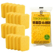 공구리빙 무흠집 펄프 주방 수세미 스폰지, 1세트, 20개입