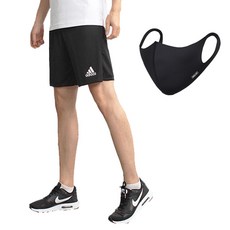 adidas 愛迪達 中性款運動短褲+口罩