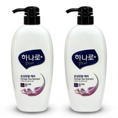 애경 하나로 플러스 손상 모발 케어 샴푸 린스 겸용 680ml 2개