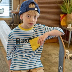 알로봇 R.CLUB STRIPE 7부 티셔츠 14319 331 03 BL_P389123219 2798281