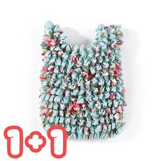 [깡앤총] 쭉쭉 늘어나는 요술 주름 장바구니 시장가방 1+1, 민트, 2개