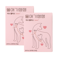 울애기쌩쌩 이너플러스 반려동물 종합영양제 기관지 심장 신장 간 케어, 60정, 2개