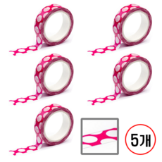 디자인마스킹 테이프 프린텍, 5개, 퍼플도트