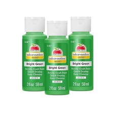 Apple Barrel 21395 광택 마감 아크릴 물감 56.7g(2온스) 골든 옐로우- (3팩) 284498 7823029866, Bright Green