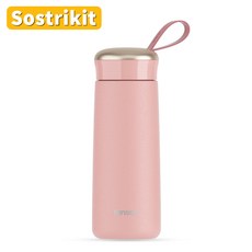 Sostrikit 스텐 커피 텀블러, 370ml, 핑크색, 4개