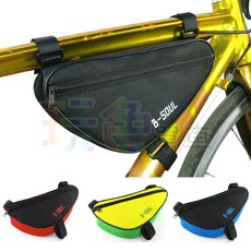 B-SOUL【前】三角包 快拆式 車管包 車架包 工具包 超大容量 腳踏車 公路車 登山車 自行車【YA191】, 1個, 黃綠(前前前三角包)