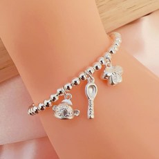 儒家寶寶 純銀手鏈 999 豐衣足食 衣食無憂 湯匙 帽子 衣服 銀珠手鏈 彌月禮