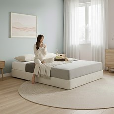 티안 패브릭파운데이션 침대 프레임 슈퍼싱글 SS, 연그레이