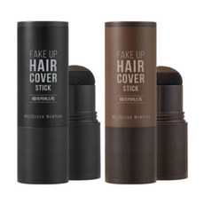 맥퀸뉴욕 페이크 업 헤어 커버 스틱 2.5g, 1+1 다크브라운, 1개