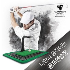 위너스피릿 골프스윙연습기 실내 바디턴 어프로치 똑딱이 스윙기 매트 미라클 연습 도구, 리얼스윙 300, 1개