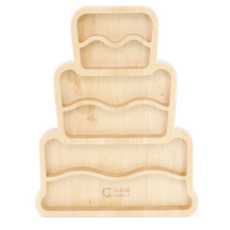 가베가족 몬테소리플러스 모양 트레이 케이크, 원목, 1개