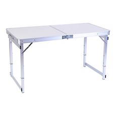 露營折疊桌 加強型方桿 鋁合金升降露營桌 休閒野餐摺疊桌, 無孔桌