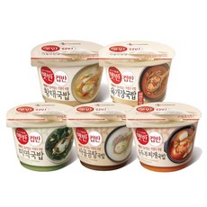 햇반 컵반 국밥 5종 (사골곰탕+순두부찌개+미역국+황태국+육개장), 1개