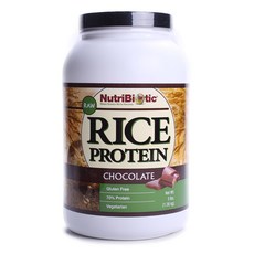 Nutribiotic 米蛋白粉 無麩質, 1.36kg, 1個, 巧克力