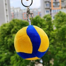 배구공 축구공 농구공 솜인형 발리볼 소품 스포츠 기념품 선물, 1개, 블루 배구 V 9cm