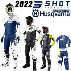 SHOT 衚思瓦納Husqvarna 越野機車騎行服 春秋速幹透氣戶外運動服