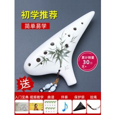 12홀 초보자용 알토 C장조 12홀 AC 전문가용 세라믹 재질 및 적합합니다., 1개, 무대 공연용 전문가급 음질 부속품 포함, 단일 모델