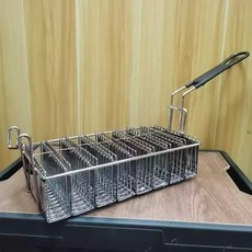 타코튀김기 바스켓 브리또 트레이 스텐 나초 몰드 또띠아, 8칸 U자형 분리형 손잡이 팬 평면, 기본 색상