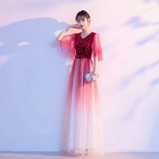 ZCBV합창복 의상 무대 이브닝드레스 무대복 반짝이 롱드레스 단체복 스팽글 공연복