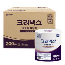 크리넥스 45374 점보롤 엠보싱 화장지 프리미엄 2겹, 200m, 1박스, 12개입
