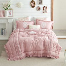 에어룸 베르사유 자수 프렌치 프릴 베딩풀세트(이불+패드+베개커버)SS/Q/SK