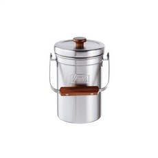 밧드야 304 올스텐 냄새차단 음식물쓰레기통 3L, 실버, 1개