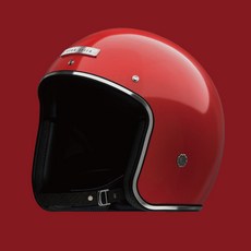 [CRNK] 레트로 1 빈티지 클래식 오토바이 헬멧 소두핏 오픈페이스 RED SHINY (유광), L (58~61cm)