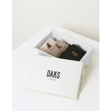 26FW [여성중목3족] 면혼방 닥스베어 자수 장식 중목 3족세트 DCSS6F404WT