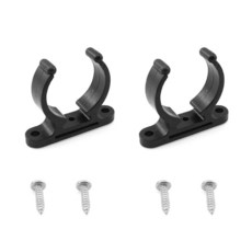 [ 707575 ] ZYAMY 보트 후크 랙 나일론 사다리 클램프 패들 스토브 지름 3.8cm(1.5인치) 스냅온 파이프 요트 하드웨어 작살 대걸레 손전등 2개 블랙, [ 707575 ] ZYAMY 보트 후크 랙 나일론 사