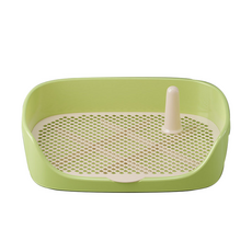 開放式防濺狗狗便盆，網格瀝尿設計，防滑穩固，易清潔寵物訓練便盆, 牛油果綠, 1個