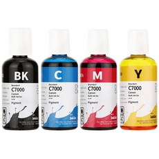 잉크테크 캐논 GI-96 GX7192 GX7092 GX7090 호환 무한 리필 잉크, 1세트, C7000 4색 250ml(정품무한)