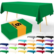 Homaxy 일회용 테이블 천으로 장식 54X108inch 야외 파티 저녁 직사각형 식탁보 완벽방수 플라스틱 커버, 01 CHINA, 02 54x108inch-1pcs
