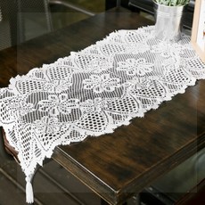 프렌치 레이스 테이블 러너(33x91cm) (화이트) 홈파티