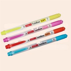 트윈라이너 소프트 양면 형광펜 도서관선물 동아고체형광펜 강템, 1개