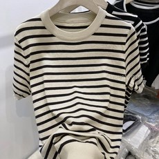 TRUDA GIRL 條紋短袖針織上衣