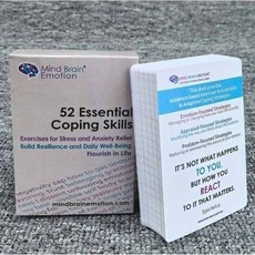 女巫卡塔牌屋 桌遊 卡牌遊戲 英文桌遊52 essential coping skills英文頭腦大腦情緒52基本應, 1個, 52 基本的應對技能