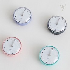 로에드 마카롱 흡착식 욕실 화장실 목욕탕 벽 방수시계, 심플무소음방수시계(핑크)