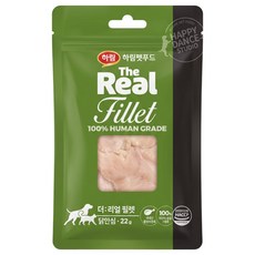 하림펫푸드 전연령 반려동물 더리얼 필렛 습식사료, 닭안심, 22g, 10개