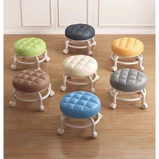 바퀴달린 회전 스툴 보조의자 회전의자 무빙 인테리어, 프루트 그린